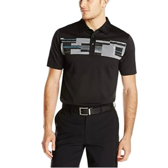 Travis Mathew Men’s Troubadour Performance Cotton Blend Polo Black Size Large - Picture 1 of 6